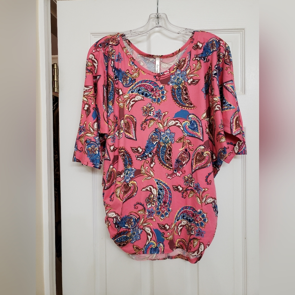 Cool Melon Paisley Dolman Sleeve Shirt